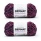 Bernat Crushed Velvet Burgundy Yarn - 2 Pack of 300g/10.5oz - Polyester - 5 Bulky - 315 Yards - Knitting/Crochet